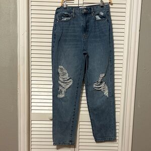 RSQ Distressed 90’s  Jeans in Medium Blue Wash